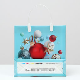 Цена за 2 шт. Пакет новогодний Шарики с карамелью, мягкий пластик, 26?24 см, 140 мкм - Simaland фото 3