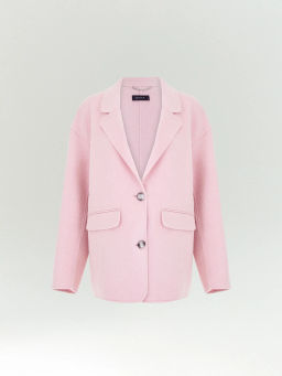 Полупальто из шерсти, R138/roseate