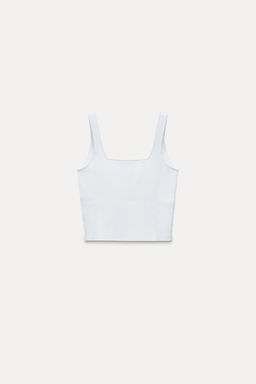 PLAIN KNIT CROP TOP - Zara фото 3