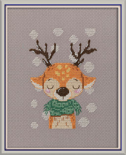Klart набор для вышивания 8-562 Олень в шарфике 11.5 х 11.5 см фото 3