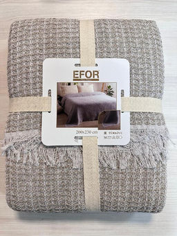 Покрывало EFOR пике HATİÇ (FIORI) 200*220 бежевый (BEJ)