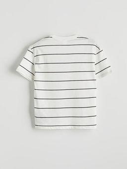 Bisiklet Yaka ?izgili Erkek ?ocuk Ti??rt 2li