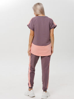 Костюм женский К-209 (футер с лайкрой) Чёрно-красная