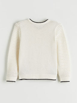 Bisiklet Yaka Nak??l? K?z ?ocuk Triko H?rka