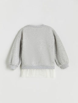 Bisiklet Yaka K?z ?ocuk Sweatshirt