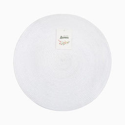 Салфетка сервировочная «Доляна. Классика», белая, d=38 см