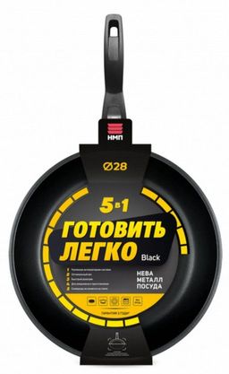 Сковорода Готовить легко Black (съемная ручка), 28 см - Нева металл посуда фото 3
