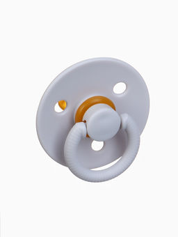 Соска-пустышка, от 0 мес., латекс, классическая, в контейнере, серый, M&B