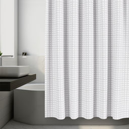 Штора для ванной комнаты, полиэстер, 200*200 см, моно, серый, CLASSIC GREY, шт