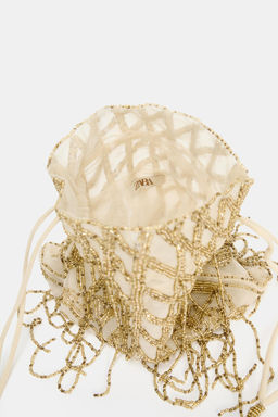 SACA FRUNCIDO LENTEJUELAS / Dorado - Zara фото 7