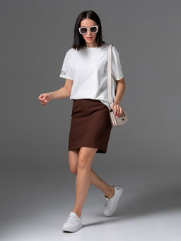 Прямая юбка мини