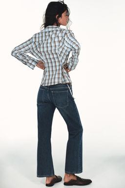 CHECK POPLIN WRAP SHIRT - Zara фото 13
