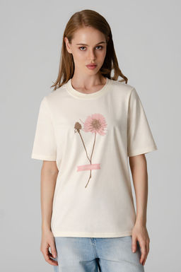 Арт. 31159 Футболка женская 44-52 (5 шт) Цвет:молочный