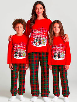 Пижама "Ёлки желаний",красный