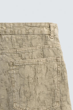 PANTAL?N STRAIGHT FIT JACQUARD / Khaki - Zara фото 10