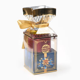 Подарочный набор новогодний С новым годом: чай со вкусом: зимняя вишня 50 г, крем - мёд с черникой, 120 г