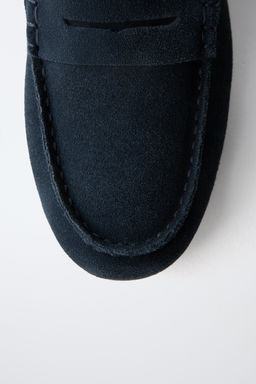 SPLIT SUEDE LOAFERS