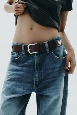LEATHER HEART STUD BELT - Zara фото 2