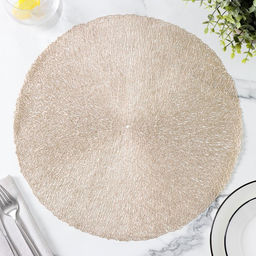 Салфетки сервировочные на стол Доляна «Соломка», d=38 см, 4 шт., золотые