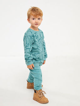 Bisiklet Yaka Bask?l? Erkek Bebek Sweatshirt - Waikiki фото 2