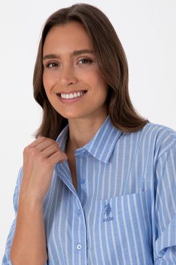 Kad_n A__k Mavi Uzun Kollu G_mlek Sepette S_rpriz _ndirim - U.s. polo assn фото 2