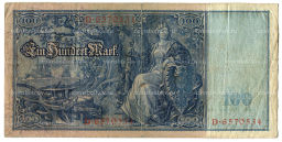 Банкнота 100 марок 1910 года Германия