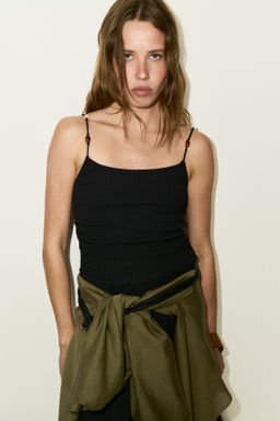 Top de tirantes espagueti con cuentas - H&m фото 3