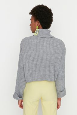 Haki Crop Basic Triko Kazak TWOAW22KZ0223 - Trendyolmilla фото 20