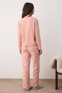 Teen Gul Kurusu Puantiyeli Polar Orme Pijama Tak?m? THMAW26PT00157 - Trendyolmilla фото 4