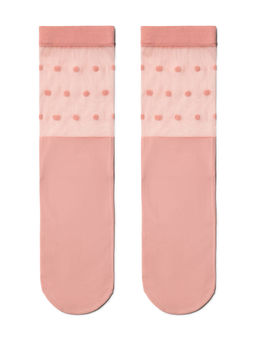 CONTE Удлиненные носки с прозрачным верхом в горошек FANTASY bianco  19С-29СП - Conte elegant фото 11