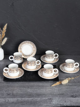 Чайный набор 12 предметов восточная форма / QZNM27 /уп 18/ с золотом - ГалеонТрейд фото 3