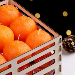 Набор свечей декоративных Ящик мандарин, 36 шт., в деревянном ящике - Simaland фото 3