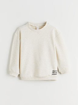 Bask?l? Erkek ?ocuk Sweatshirt