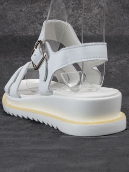 08-PEXL76-1 WHITE Босоножки женские (натуральная кожа)