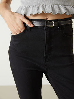 Beli Kemerli J?piter S?per Skinny Fit Kad?n Jean Pantolon