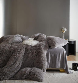 Меховой КПБ Mency Однотонный MMENO004 Евро