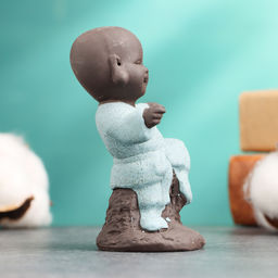 Фигурка керамика TAKE IT EASY «Будда каратист», 7×9 см, голубая