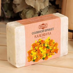 Соляной брикет «Календула» с алтайскими травами, 1.35 кг «Добропаровъ»