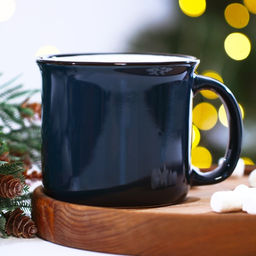 Кружка новогодняя керамическая Мечты обязательно сбудутся, 450 мл, цвет синий - Дорого внимание фото 4