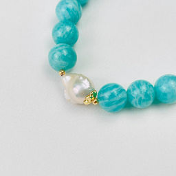 Браслет из Амазонита и Жемчуга