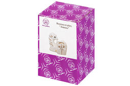 Вазочка для зубочисток 8*6*7,5 см Лошадь белая с золотом, фарфор - Elan gallery фото 6