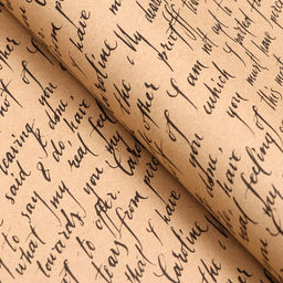 Цена за 2 шт. Бумага упаковочная, крафт «Рукопись», 70×100 см, 1 лист