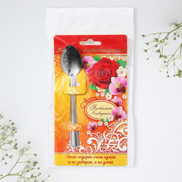 Цена за 3 шт. Ложка чайная с гравировкой Любимая бабушка, 3?14 см