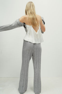 Pantalon en punto de canale de mezcla de lana - H&m фото 3