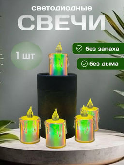 Светодиодные свечи (1шт) (3561) 6,5 см