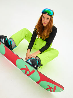 Брюки зимние женские / сноубордические Alpha Endless Симфония склона_YEL Желто-зеленый  фото 21