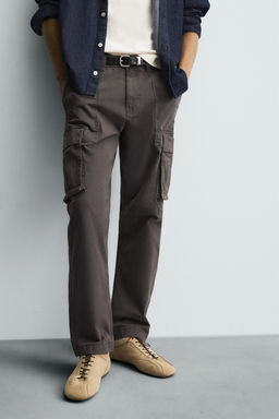 RELAXED FIT CARGO TROUSERS - Zara фото 14