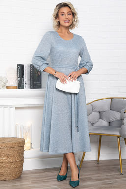 Платье трикотажное Ирина НЬЮ (голубой меланж) П15027-9М