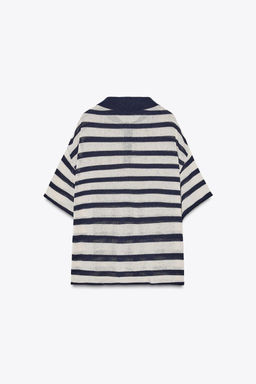 STRIPED KNIT POLO SHIRT - Zara фото 7