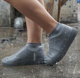 Силиконовые бахилы- дождевики для обуви ЦВЕТНЫЕ M серые